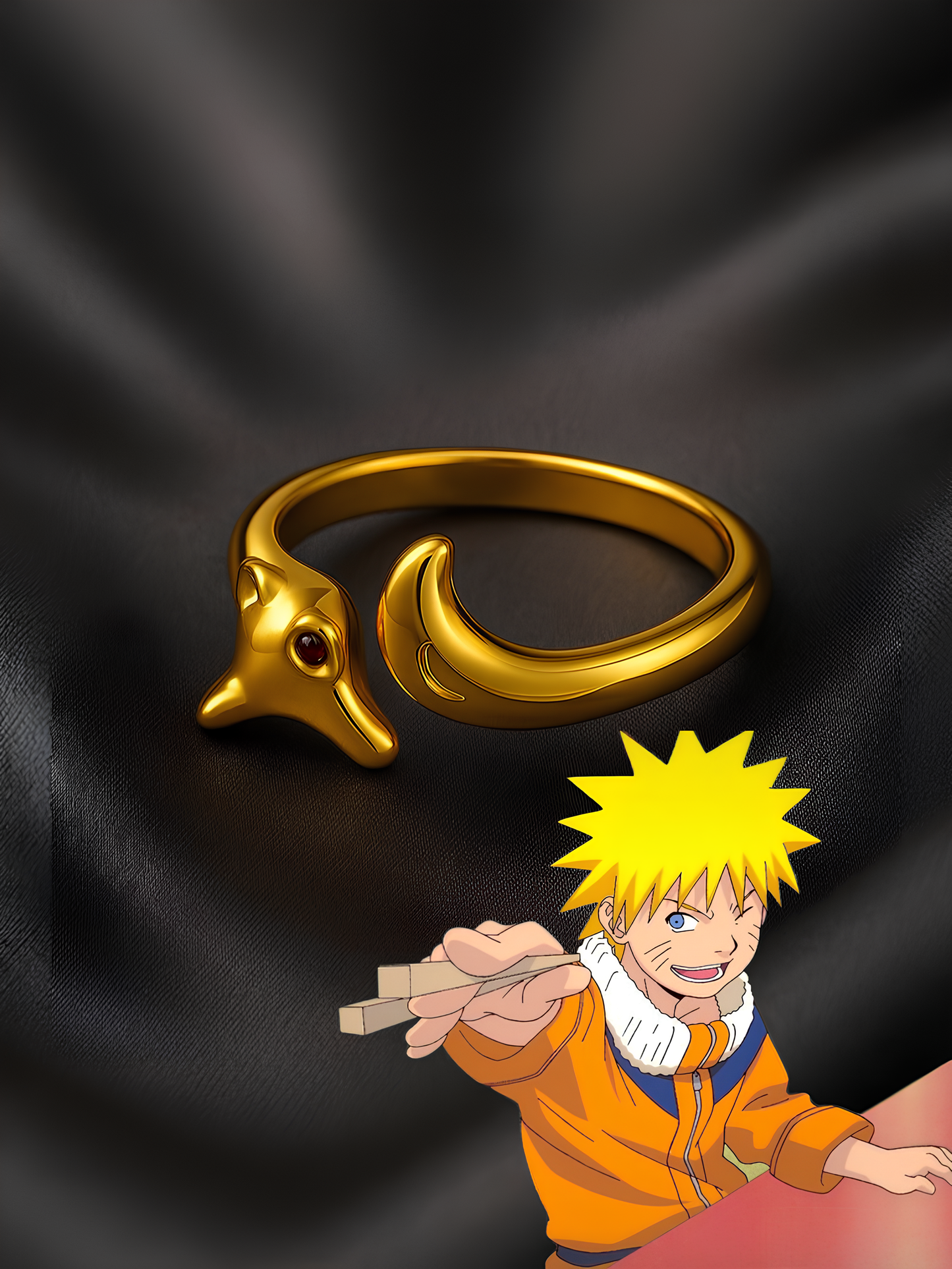 Naruto and Sasuke "Brothers" Matching Rings