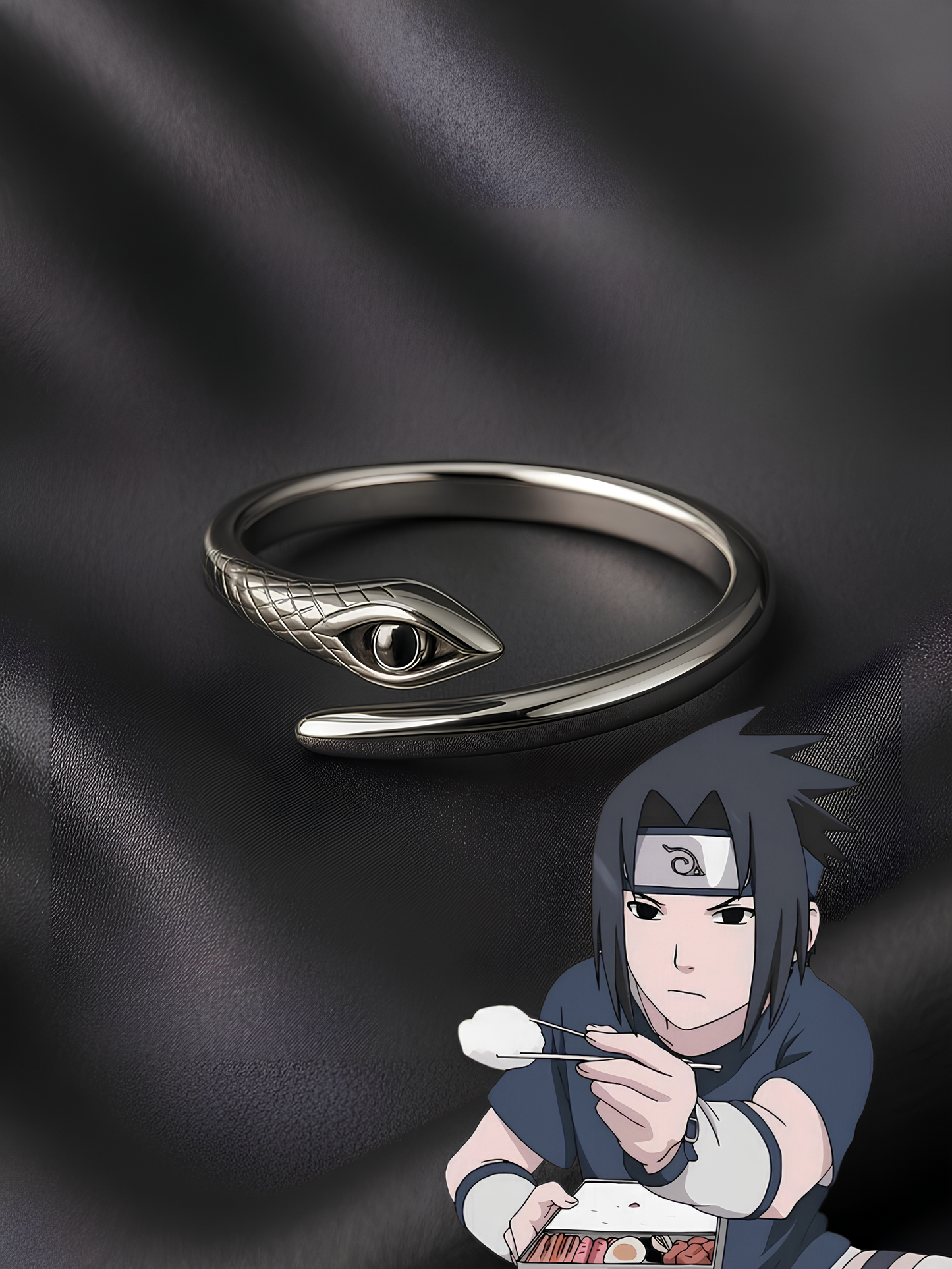Naruto and Sasuke "Brothers" Matching Rings