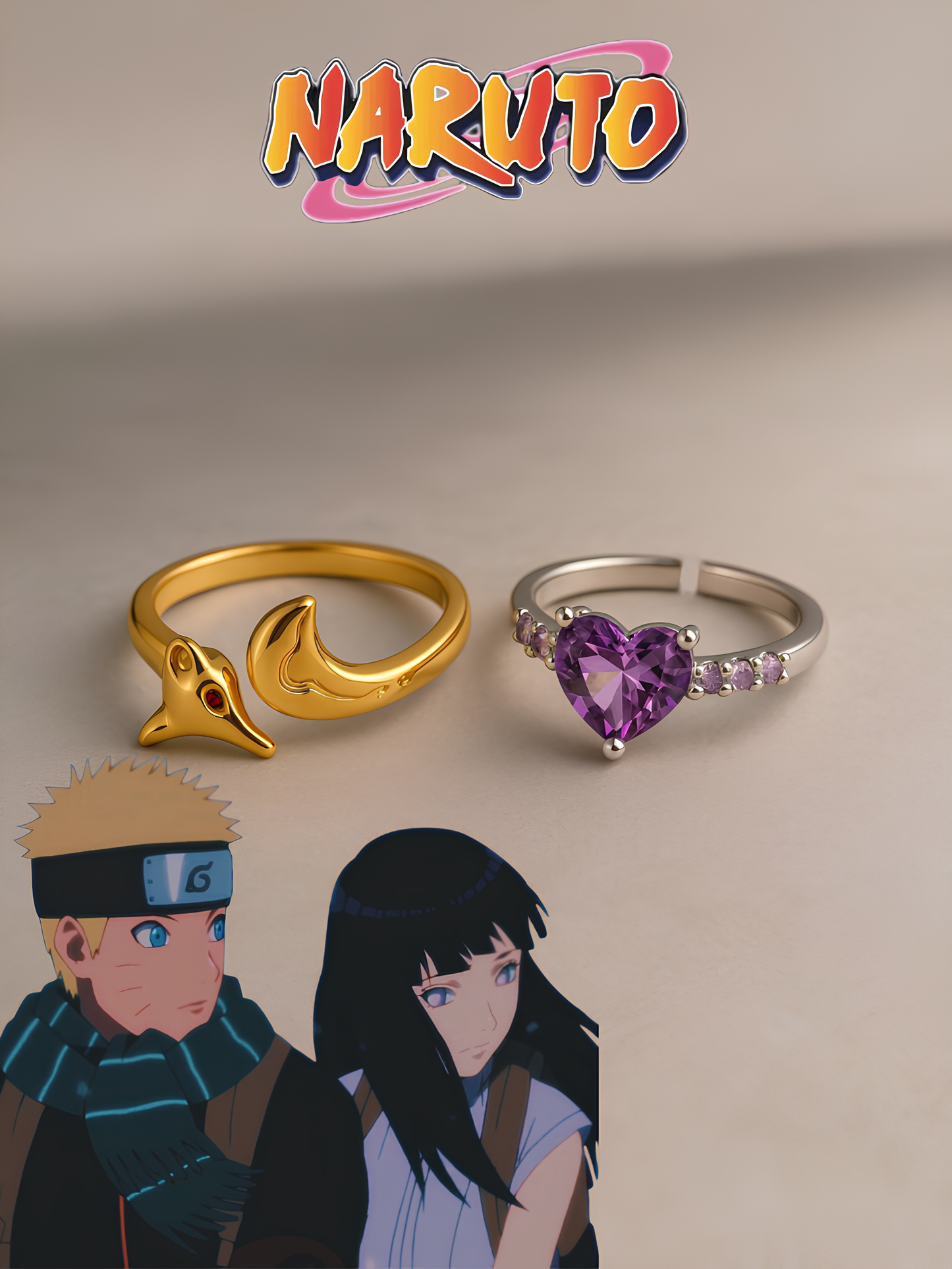 Naruto and Hinata Couple Rings