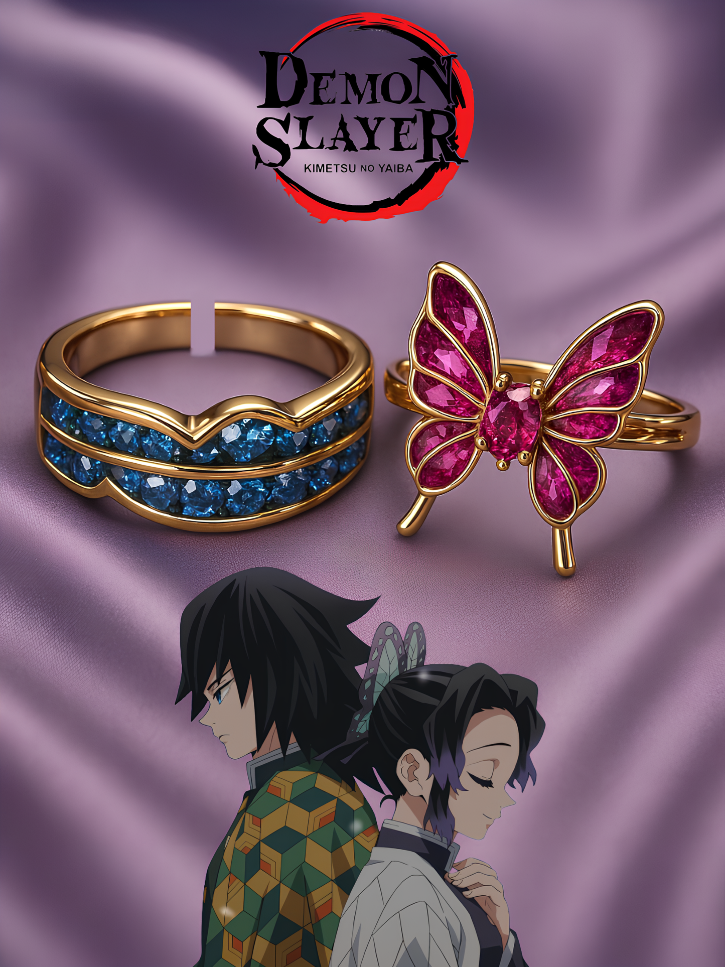 Shinobu and Giyu Couple Rings