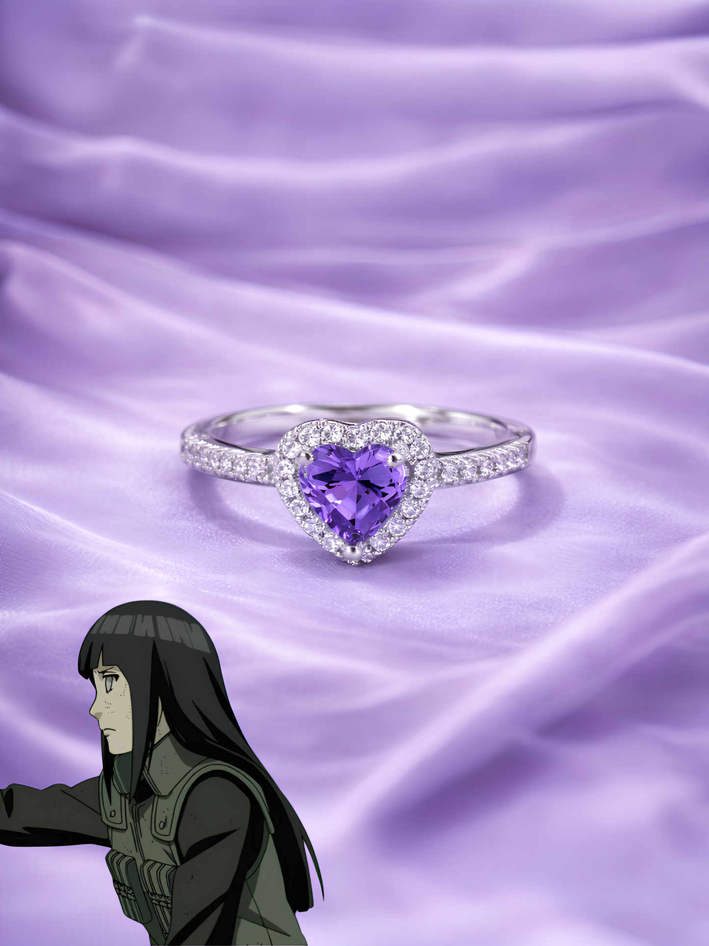 Naruto and Hinata "Hokage & Princess" Couple Rings