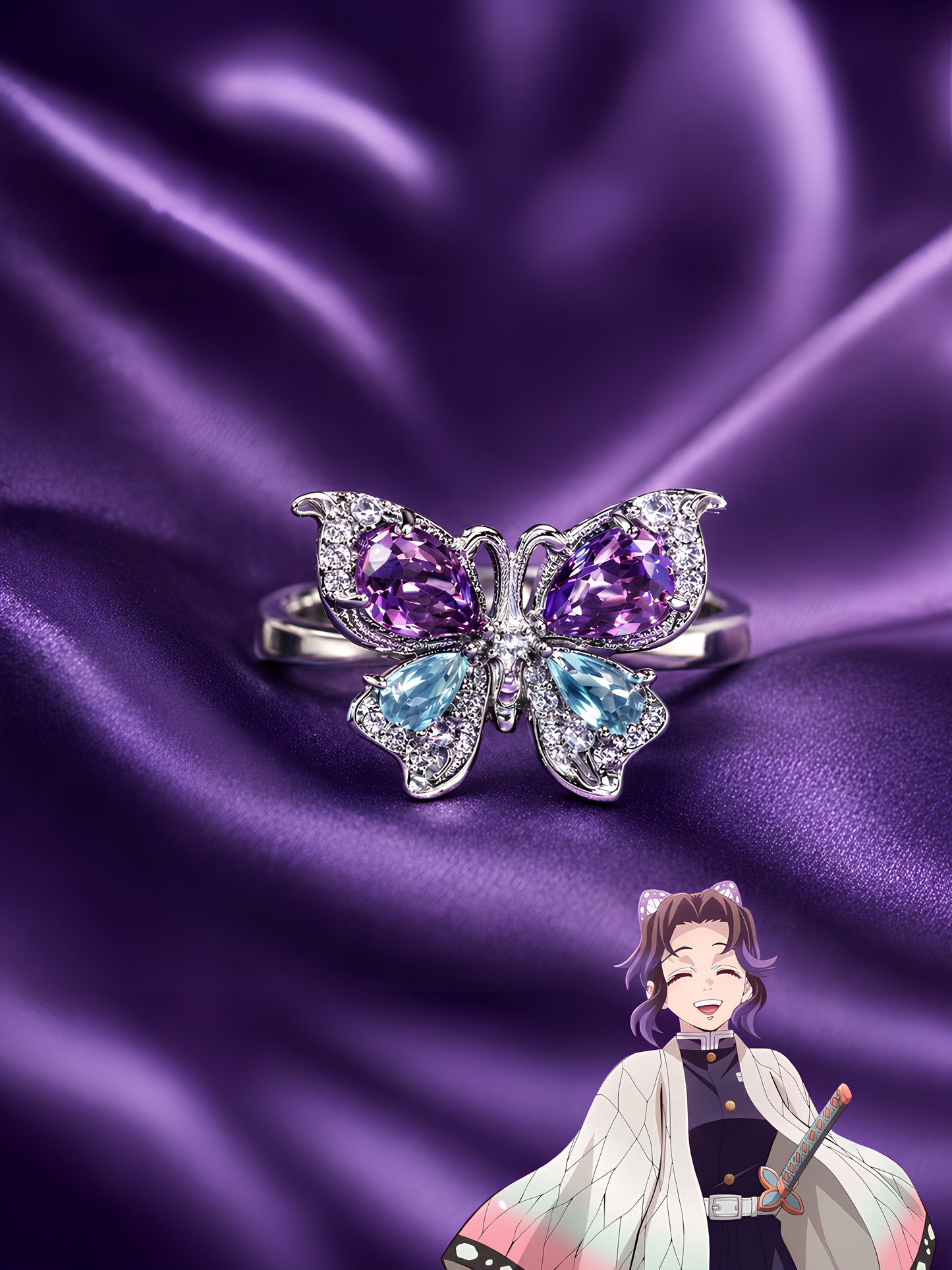 Giyu and Shinobu “Harmony” Couple Rings