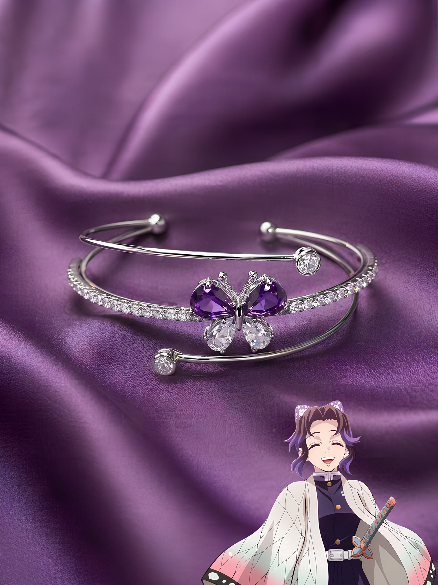 Giyu and Shinobu “Harmony” Couple Bracelets
