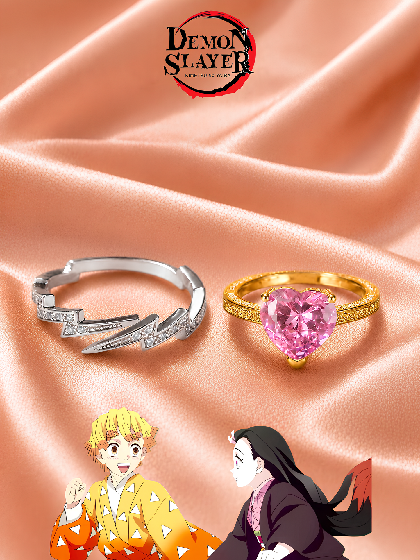 Nezuko and Zenitsu Couple Rings