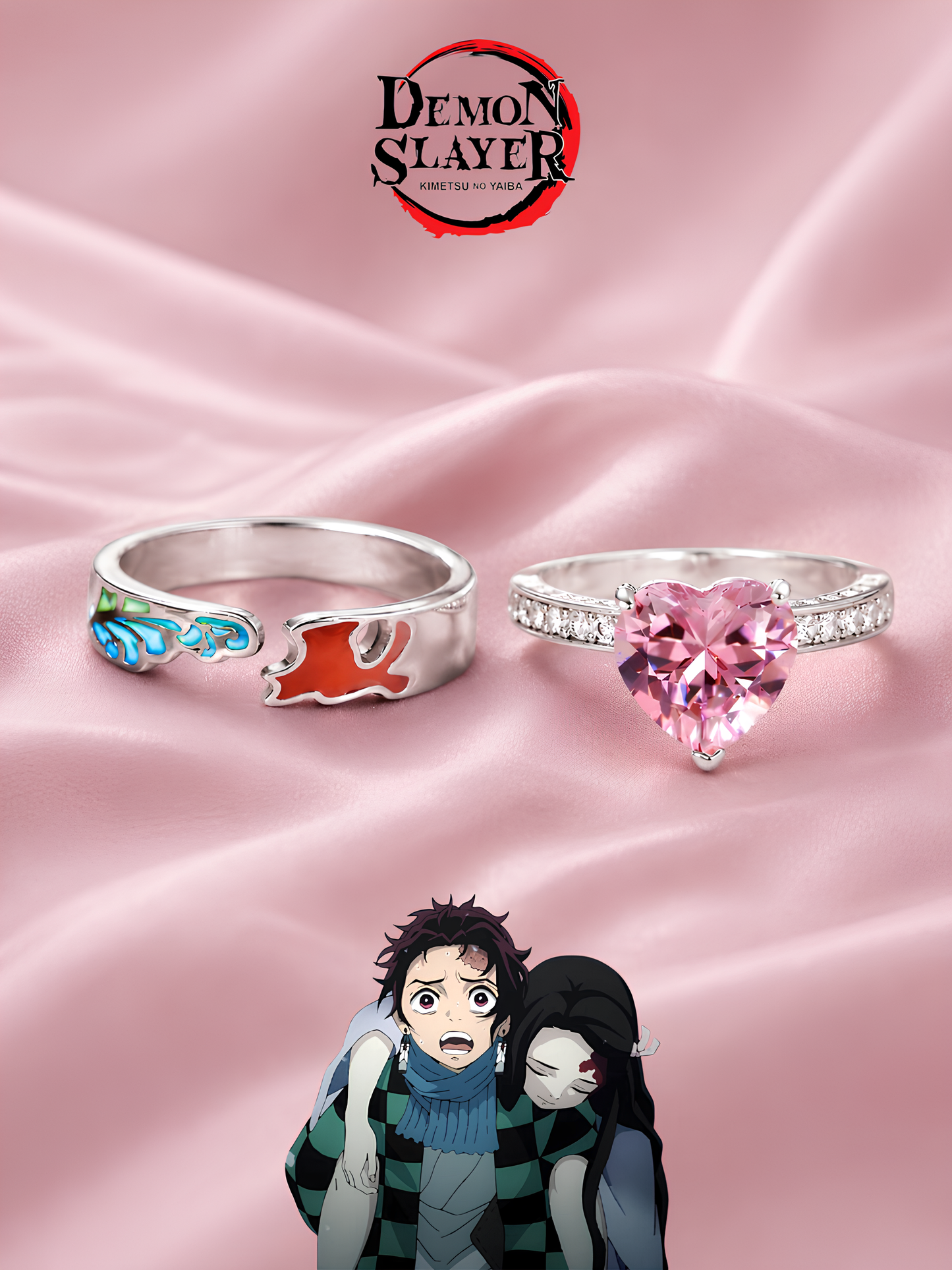 Nezuko and Tanjiro Matching Rings