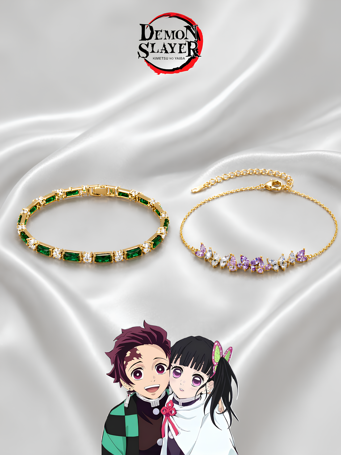 Kanao and Tanjiro Couple Bracelets