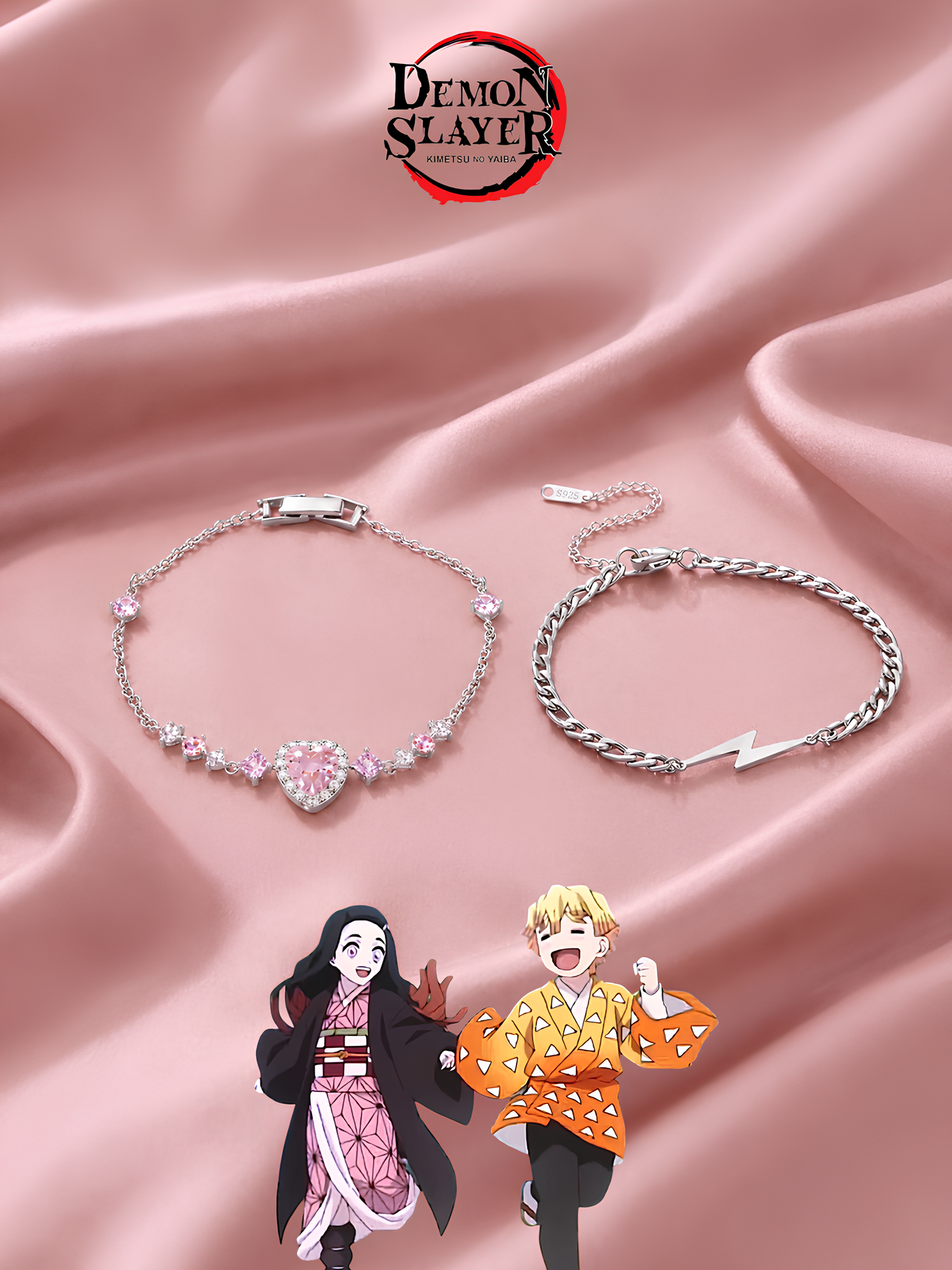 Nezuko and Zenitsu Couple Bracelets
