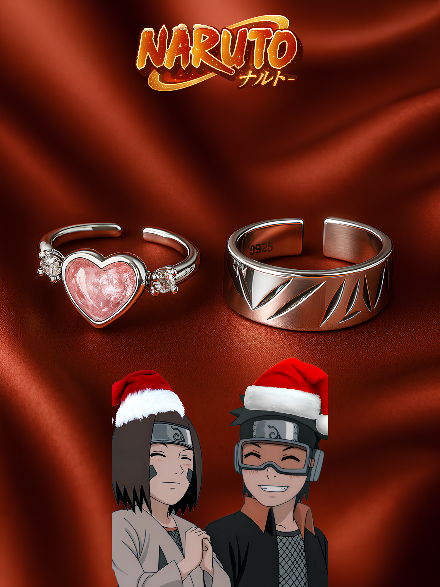 Obito and Rin Couple Rings Christmas Edition