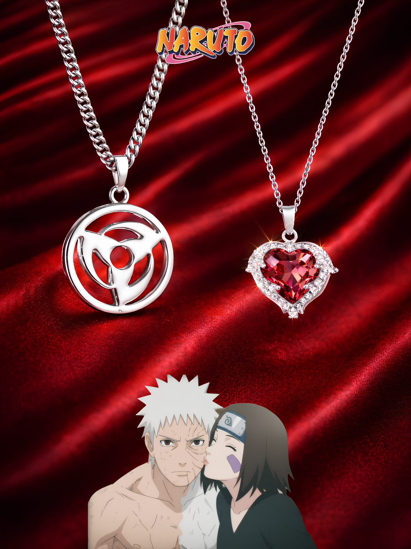 Obito and Rin Couple Necklaces