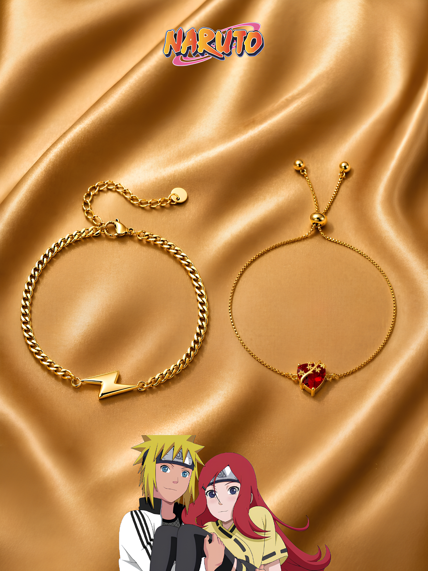 Minato and Kushina Couple Bracelets