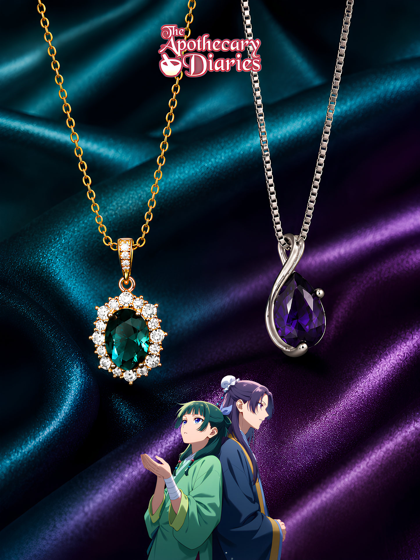 Maomao and Jinshi Couple Necklaces