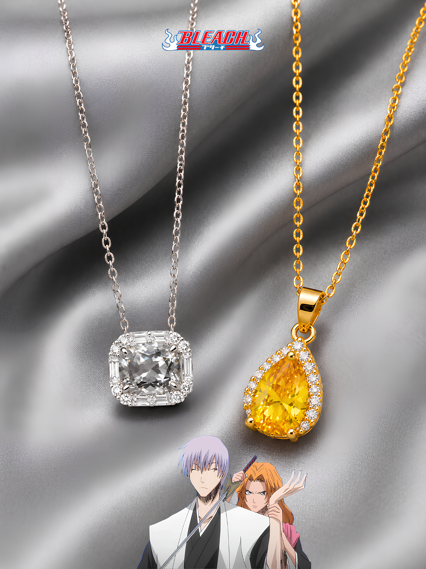 Gin and Rangiku Couple Necklaces