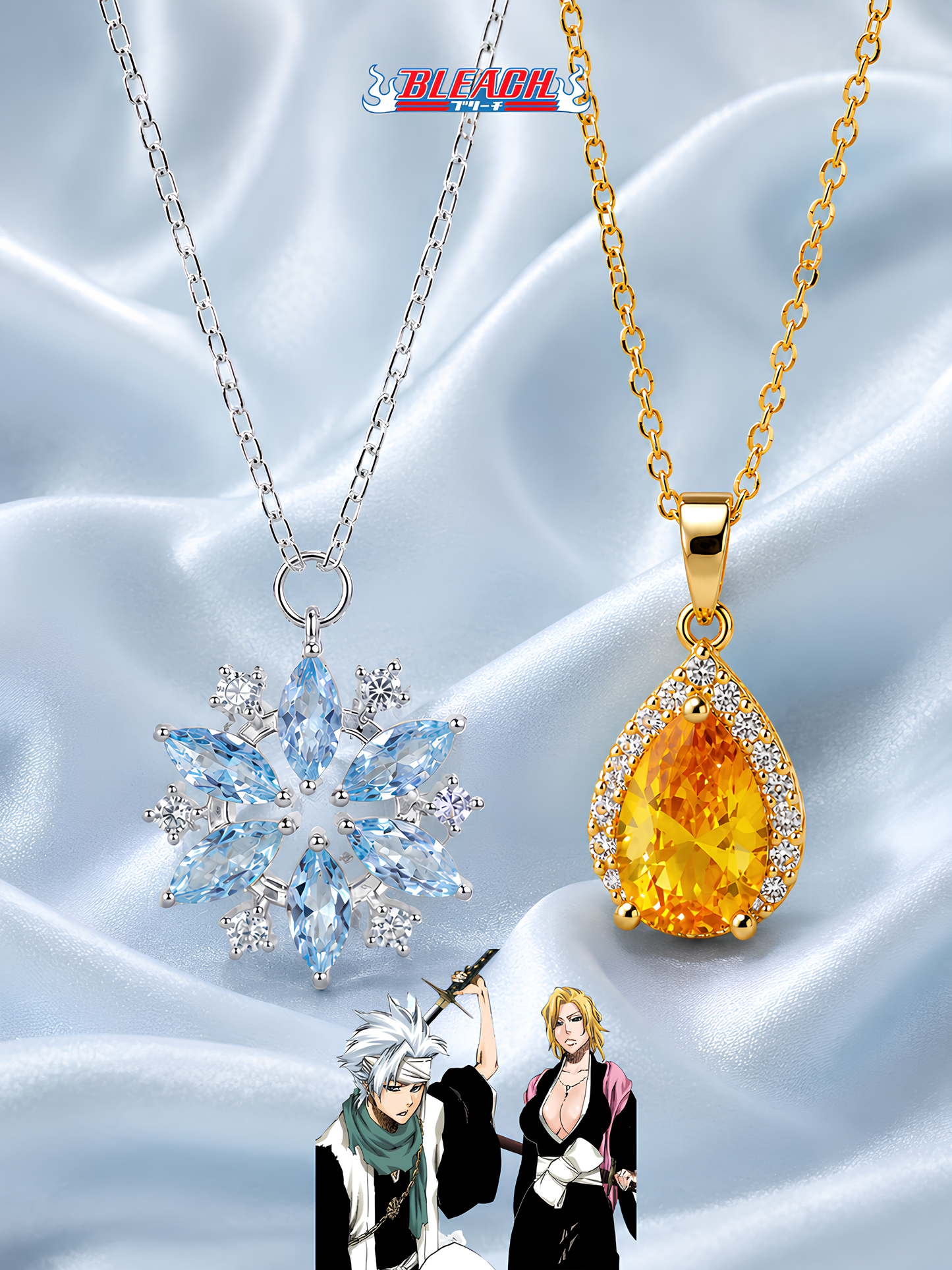 Toshiro and Rangiku Matching Necklaces