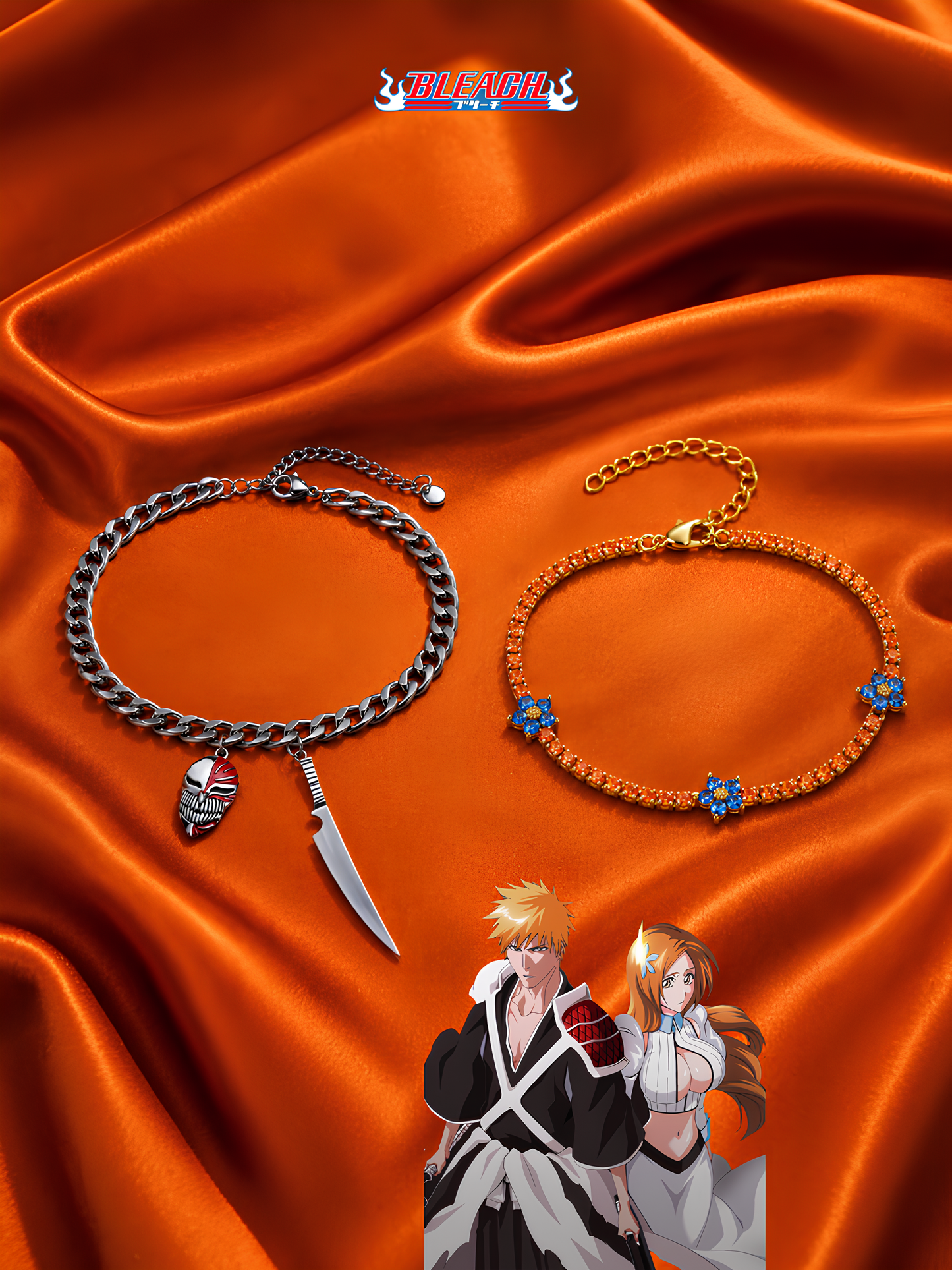 Ichigo and Orihime Couple Bracelets