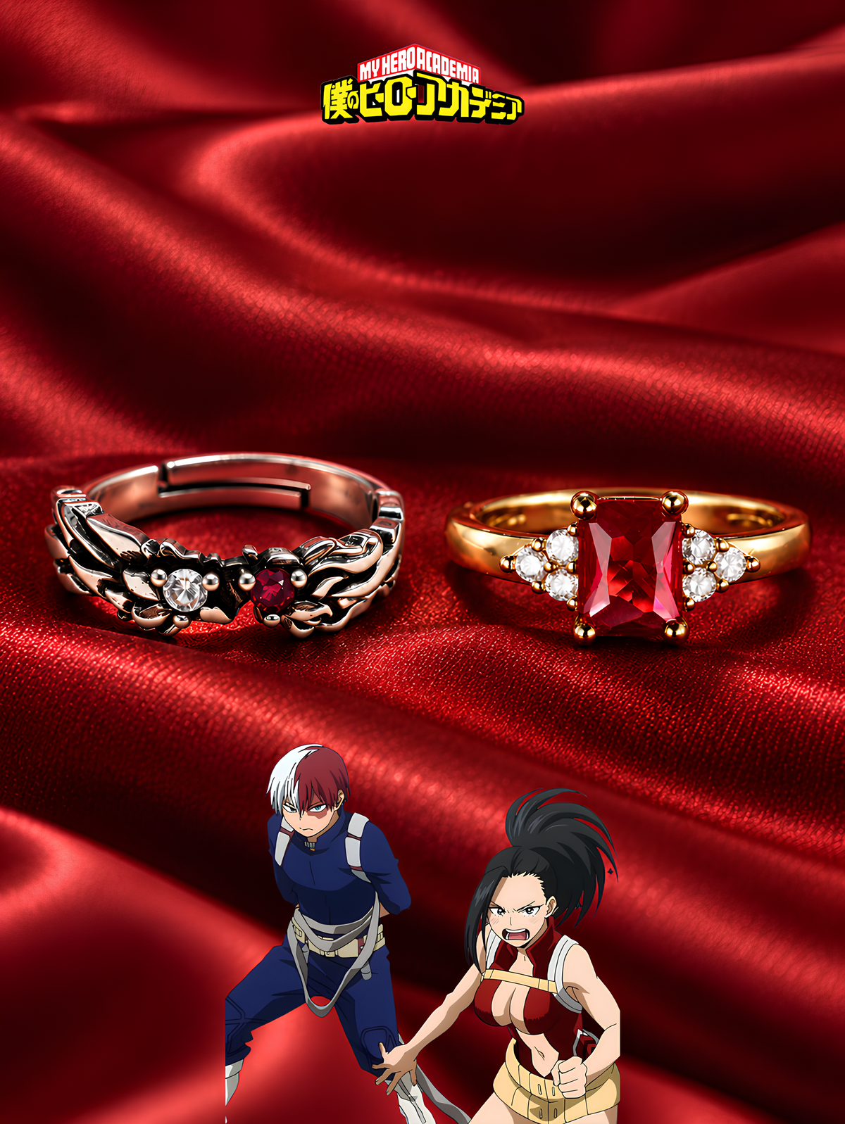 Todoroki and Momo Couple Rings