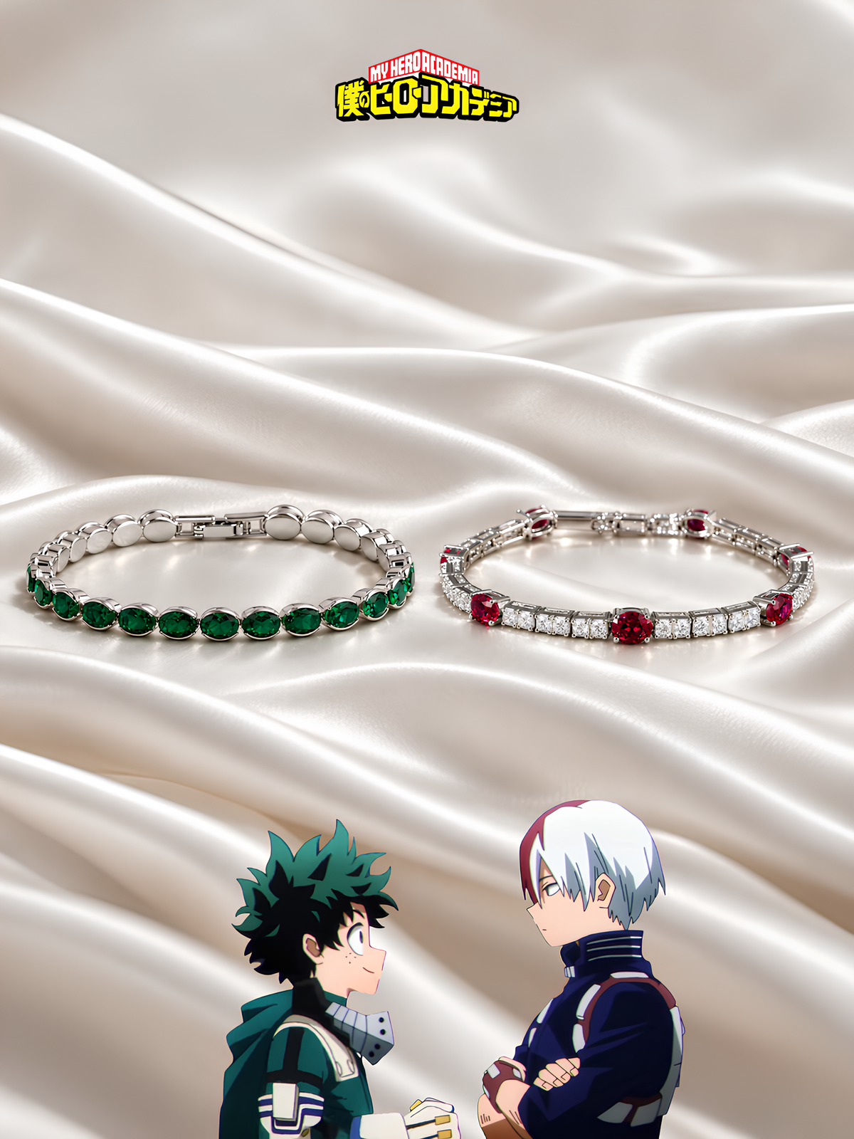 Deku and Todoroki Matching Bracelets