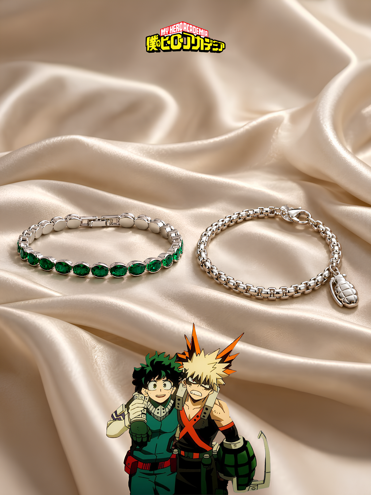 Deku and Bakugo Matching Bracelets