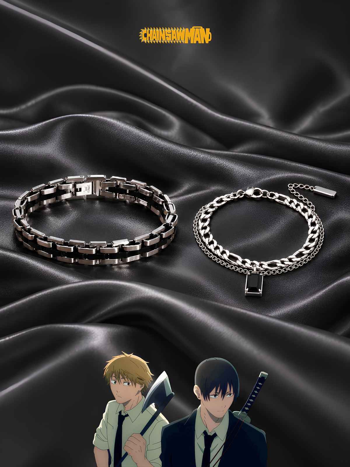 Denji and Aki Matching Bracelets