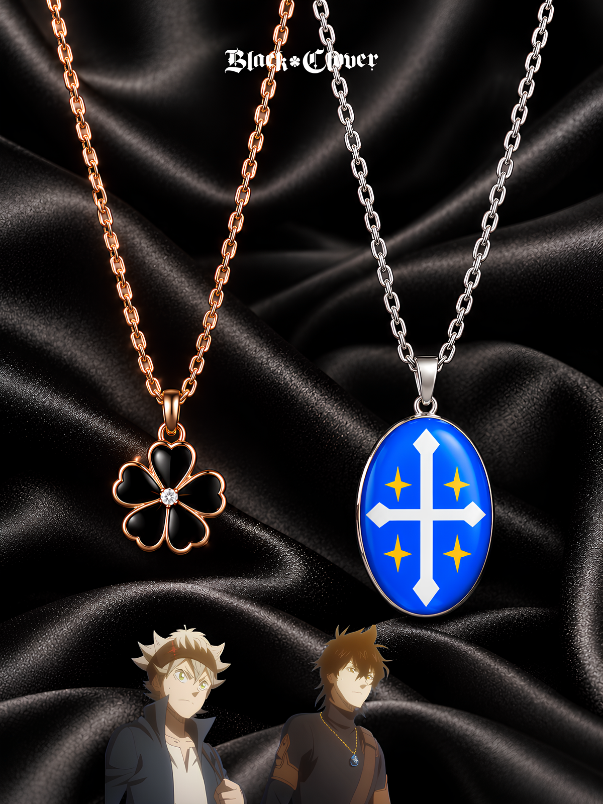 Asta and Yuno Matching Necklaces