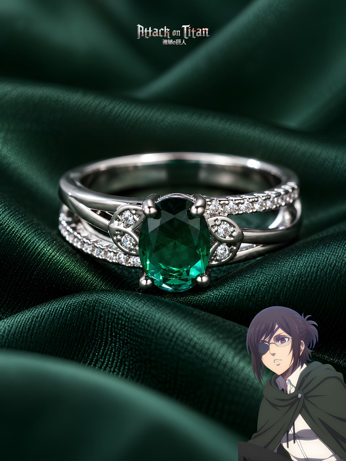 Hange Emerald Discovery Ring