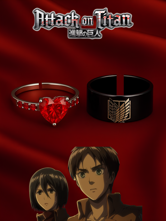 Eren and Mikasa Couple Rings