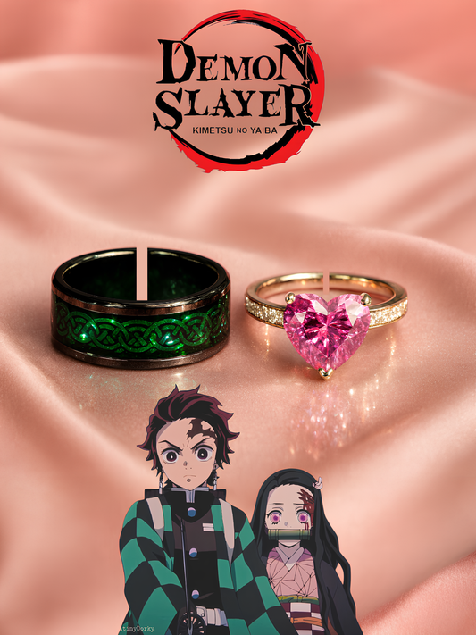 Nezuko and Tanjiro Matching Rings