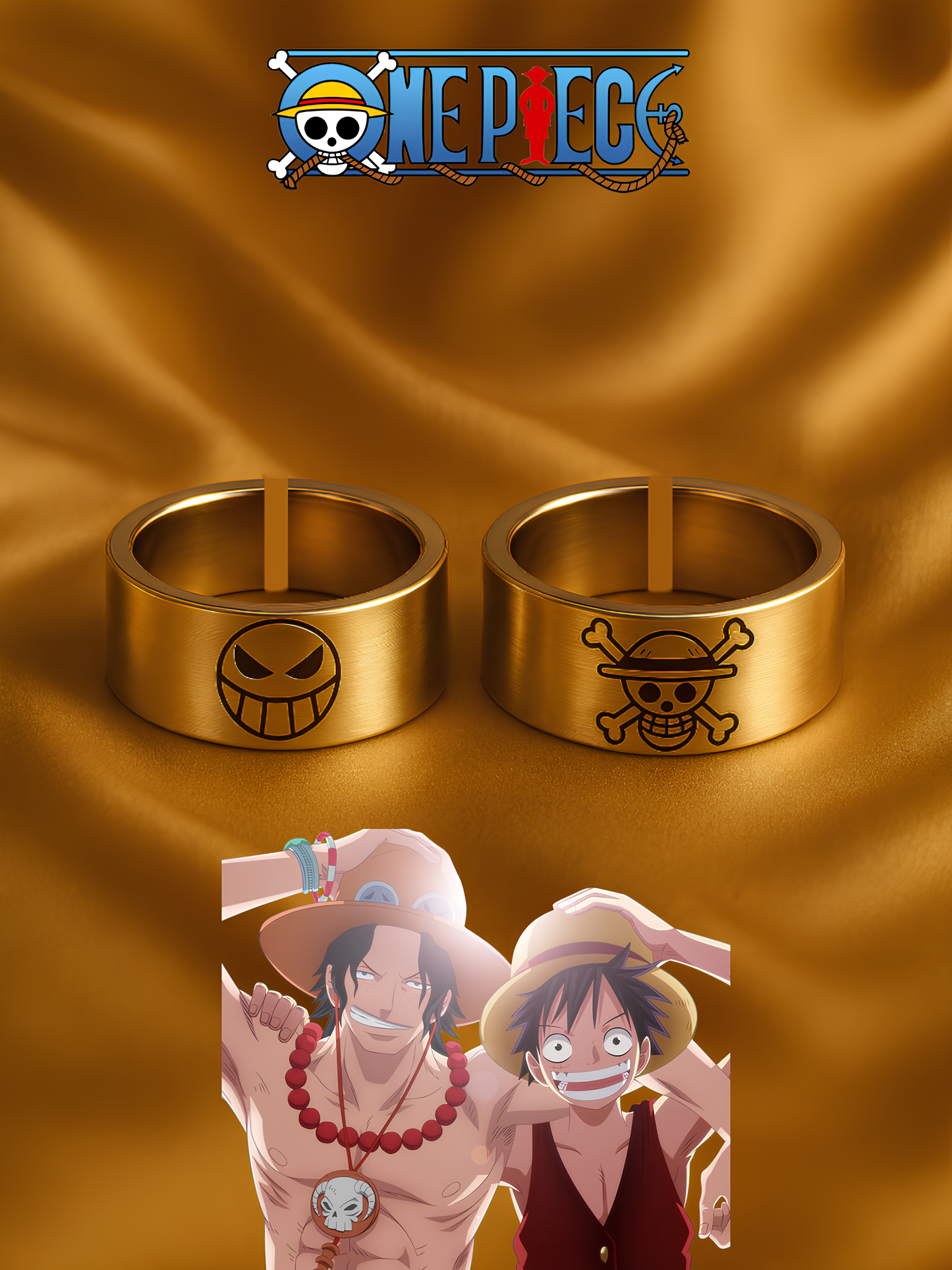 Luffy and Ace Matching Rings