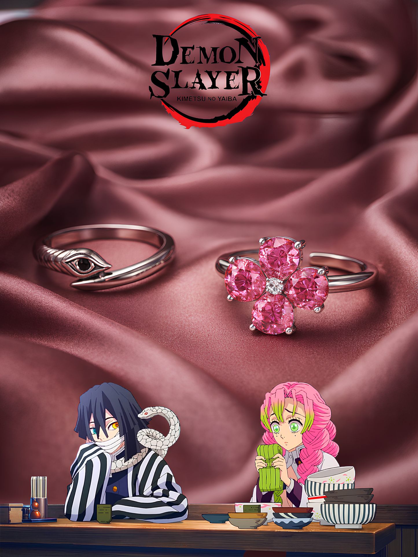 Obanai and Mitsuri Couple Rings