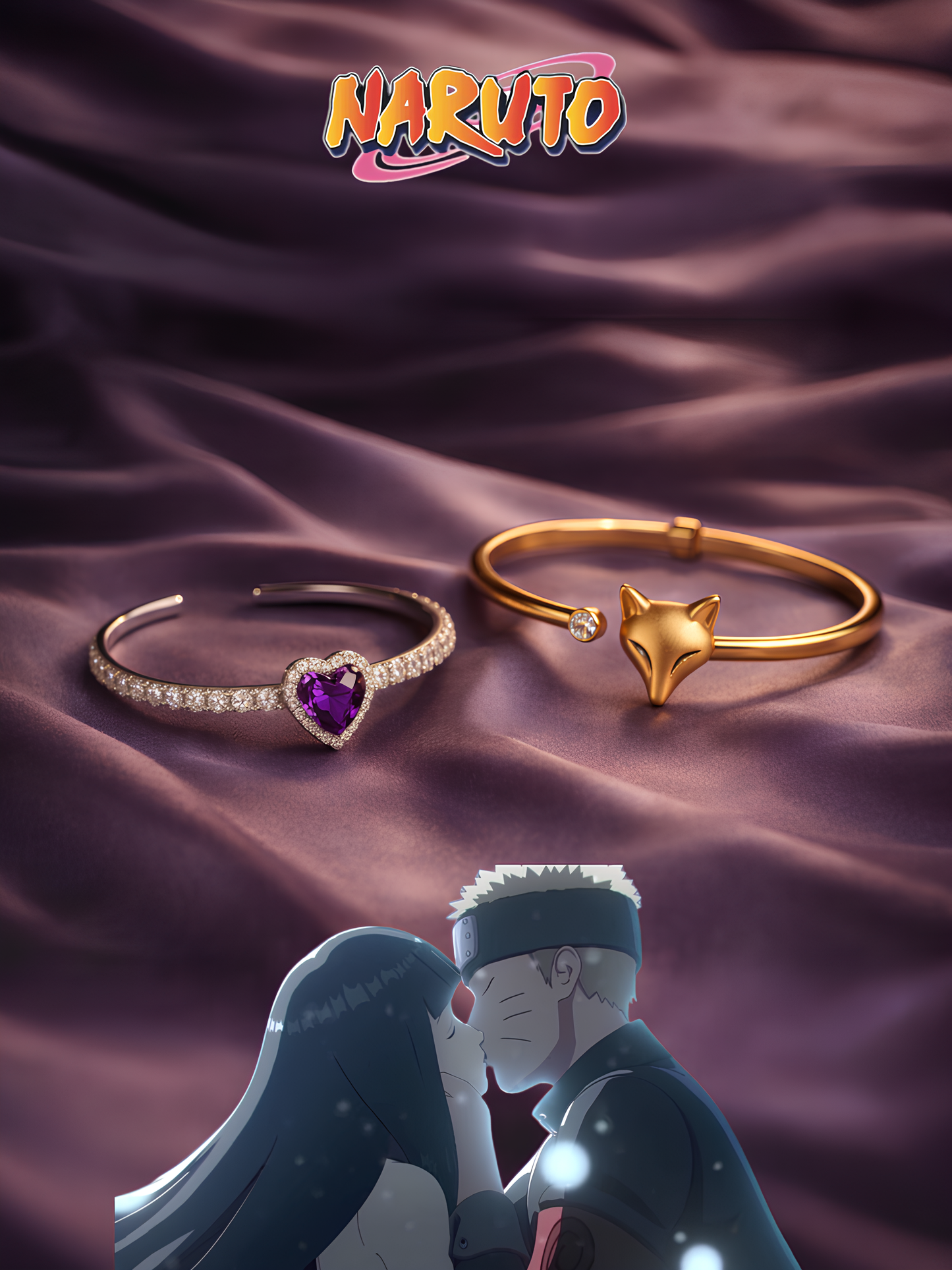 Naruto and Hinata Couple Bracelets