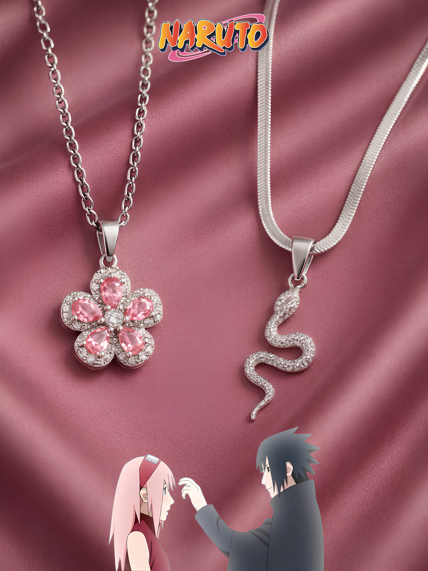 Sasuke and Sakura Couple Necklaces