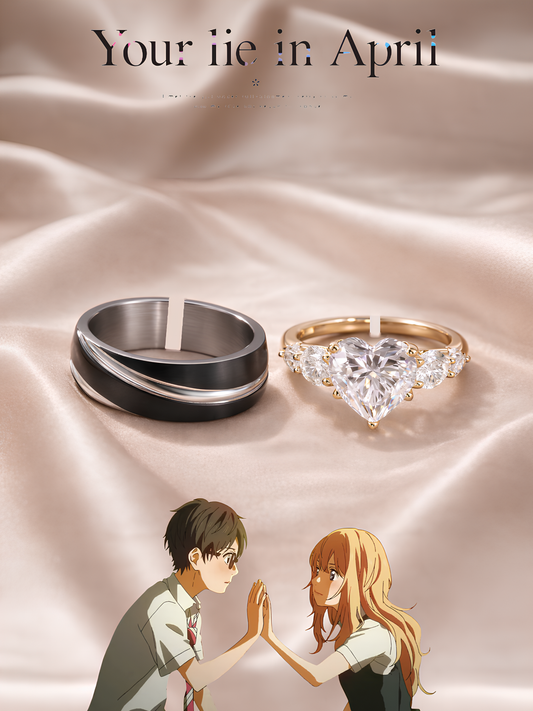Kousei and Kaori Couple Rings