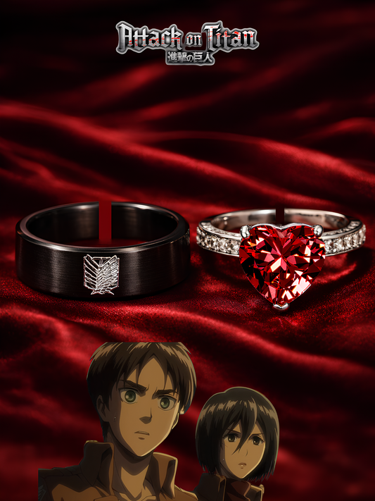 Eren and Mikasa Couple Rings