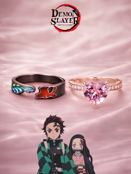 Nezuko and Tanjiro Matching Rings