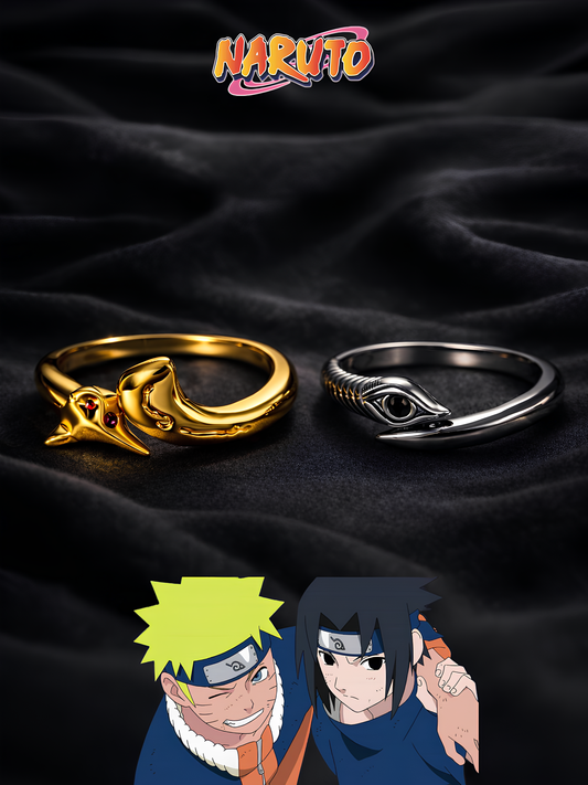 Naruto and Sasuke "Brothers" Matching Rings