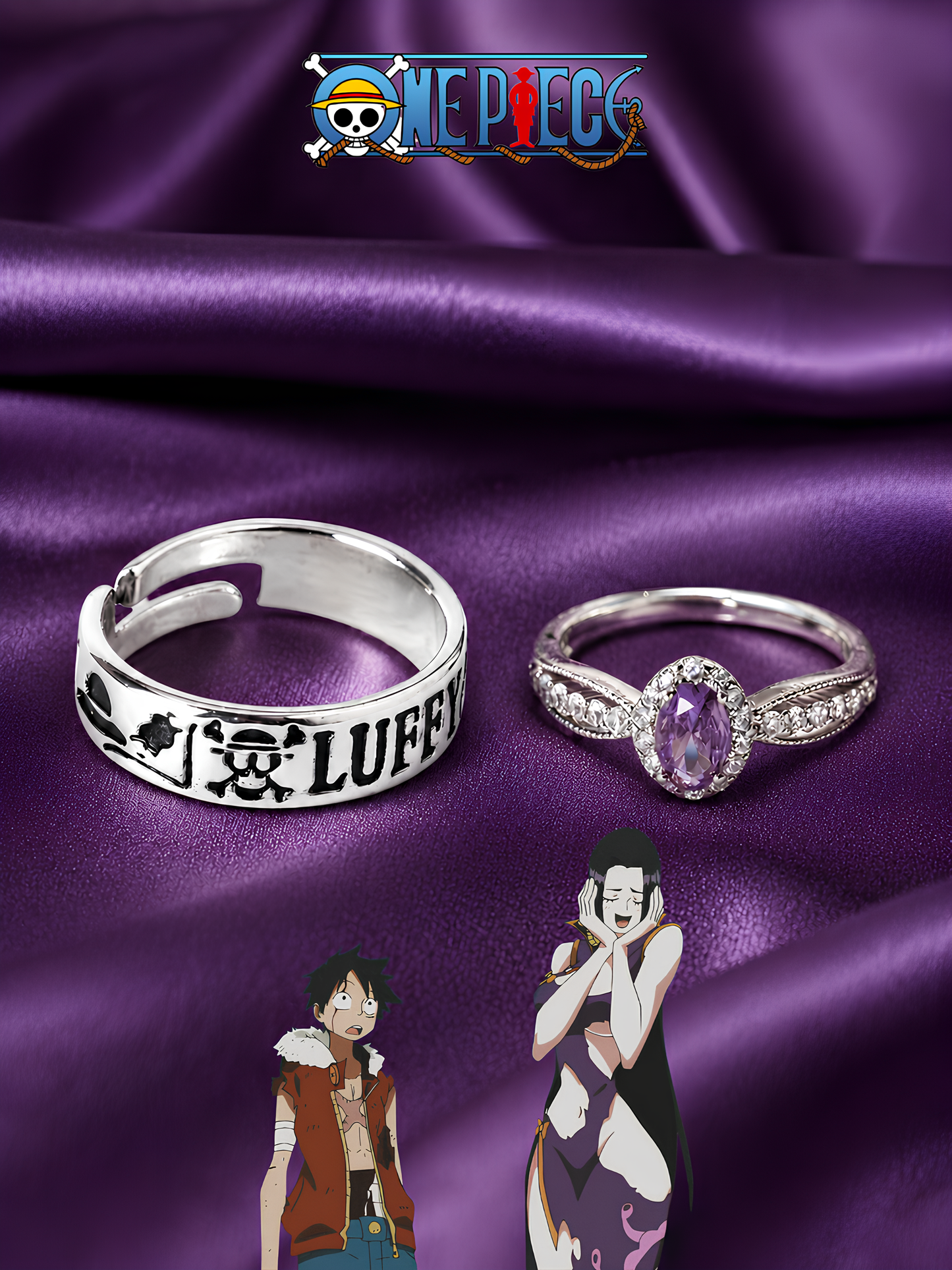 Luffy and Boa Hancock Couple Rings