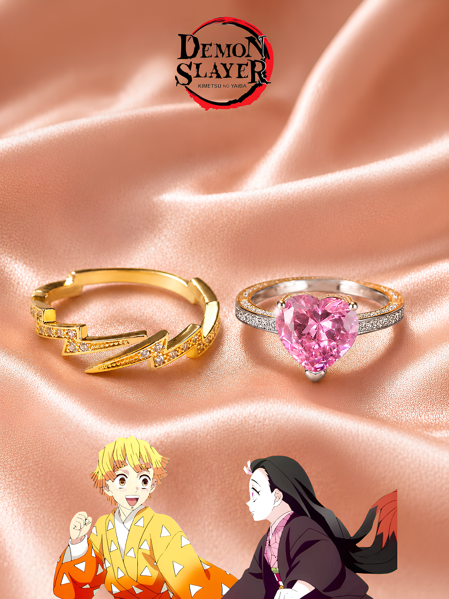 Nezuko and Zenitsu Couple Rings