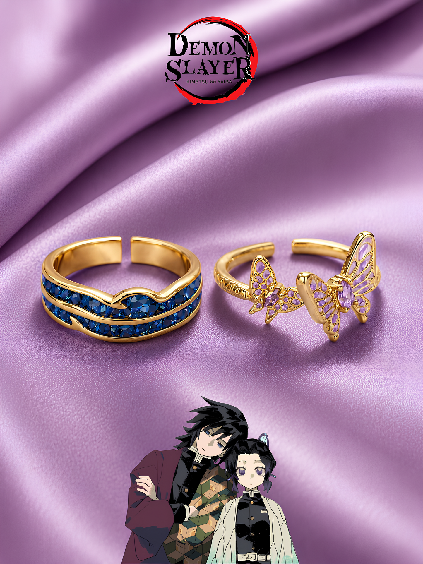 Shinobu and Giyu Couple Rings