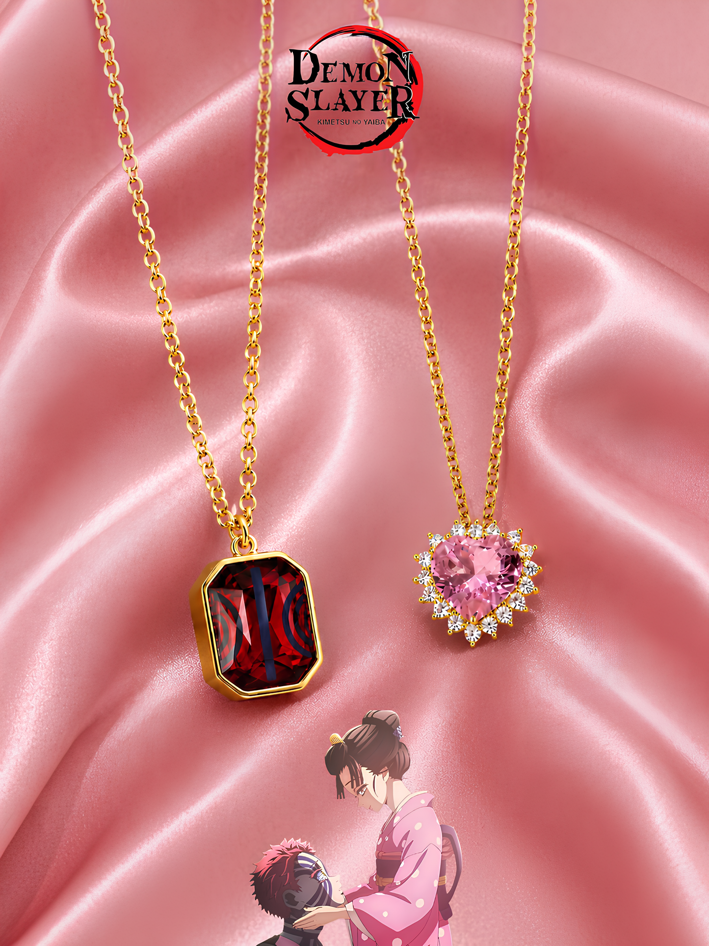 Akaza and Koyuki Couple Necklaces