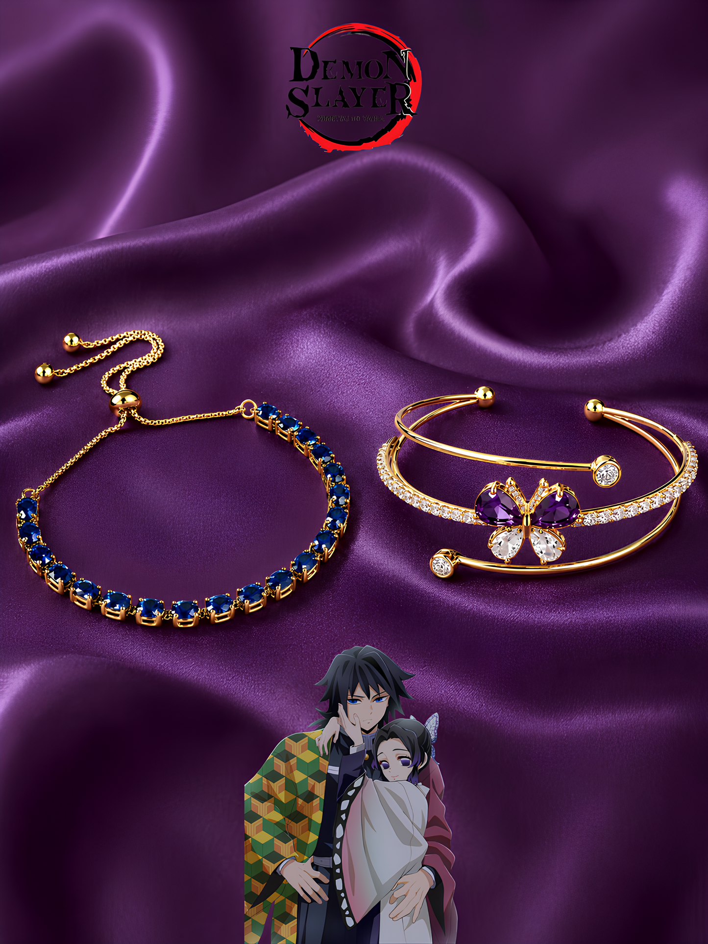 Giyu and Shinobu “Harmony” Couple Bracelets