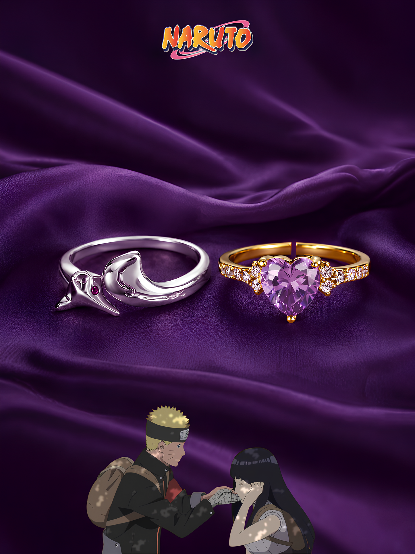 Naruto and Hinata Couple Rings