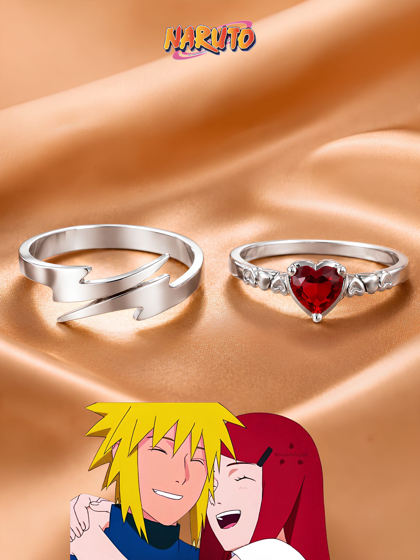 Minato and Kushina Couple Rings
