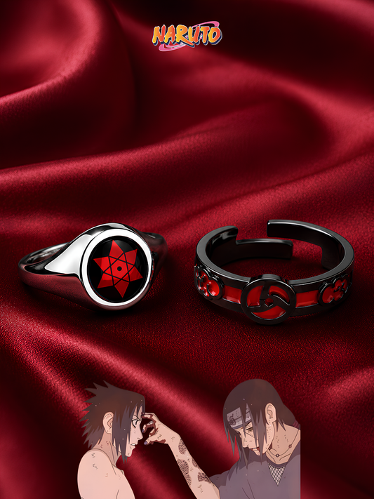 Itachi and Sasuke "Rivals" Matching Rings