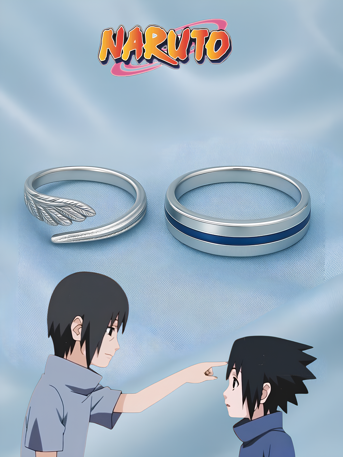 Itachi and Sasuke "Brothers" Matching Rings