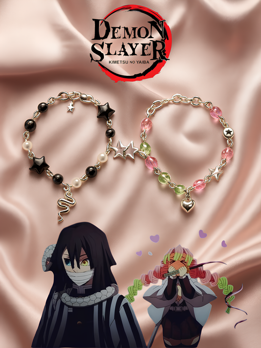 Obanai & Mitsuri Beads Couple Bracelets