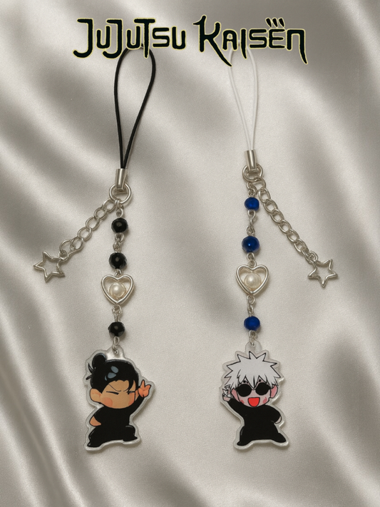 Gojo and Geto Matching Keychain/Phone Charm Set
