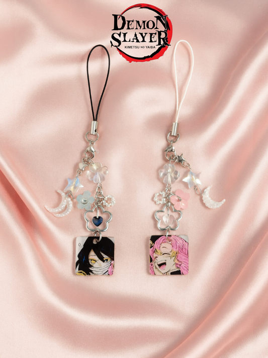 Obanai and Mitsuri Matching Keychain/Phone Charm Set