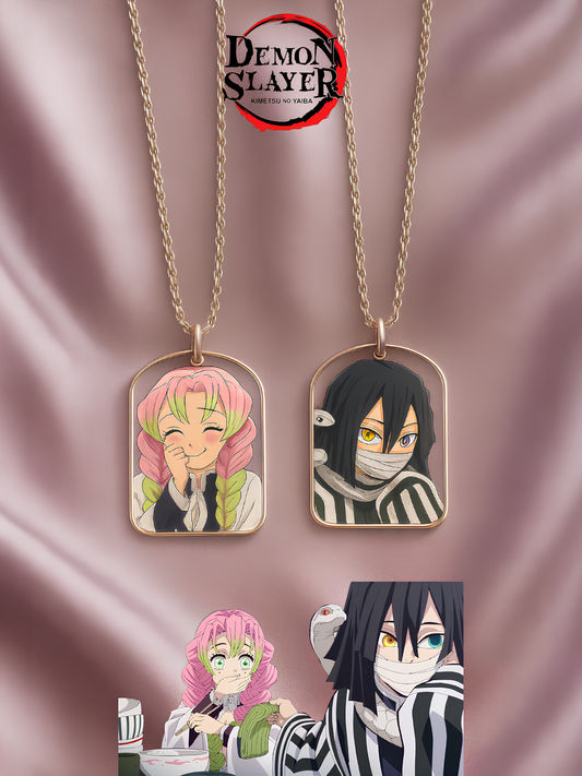 Obanai and Mitsuri "Memory Pendants" Couple Necklaces