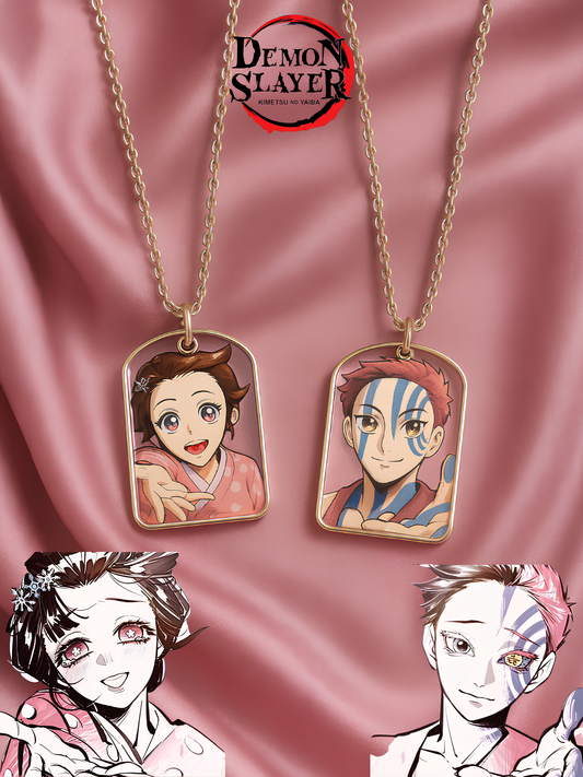 Akaza and Koyuki "Memory Pendants" Couple Necklaces
