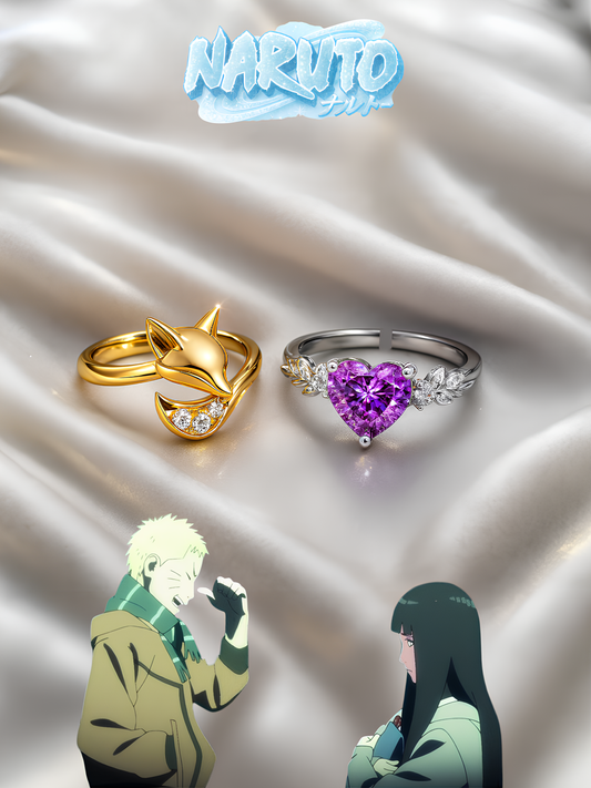 Naruto and Hinata Couple Rings v2 Christmas Edition