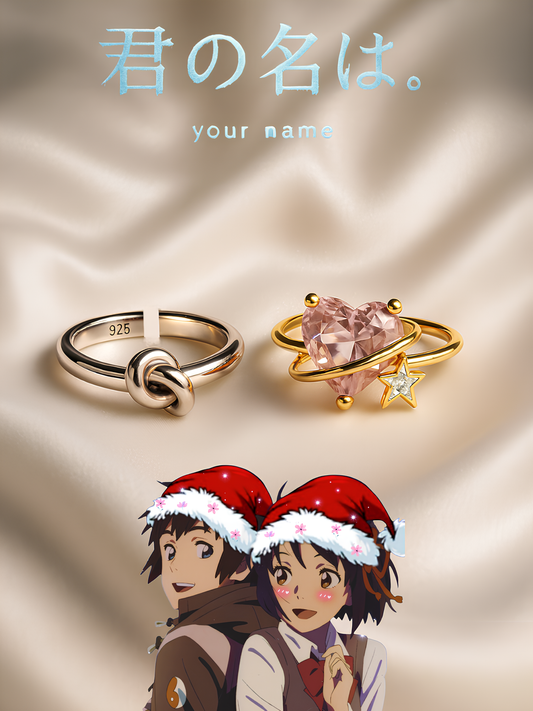 Taki and Mitsuha Couple Rings Christmas Edition